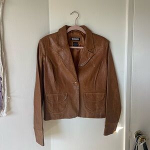 XOXO Women's Western Brown Leather Jacket
